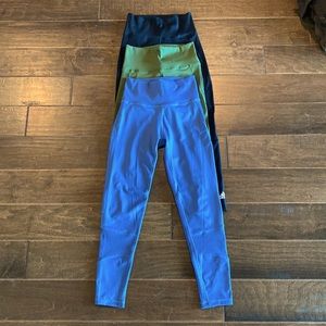 Adidas leggings green blue and black